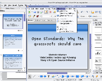 Open Office Impress main window