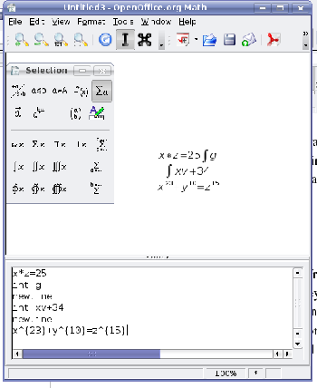 Open Office Math