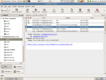 image of evolution email client