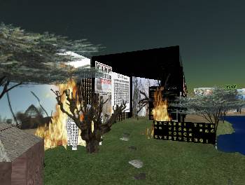 Camp Darfur: an interactive media project designed and constructed by Second life residents to highlight  events in Darfur in the Sudan
