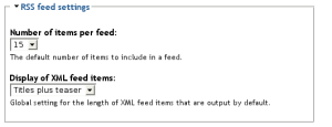 syndication options in drupal