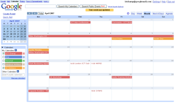 Google Calendar Screenshot, Google Calendar