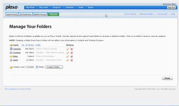 Plaxo Screenshot, Plaxo